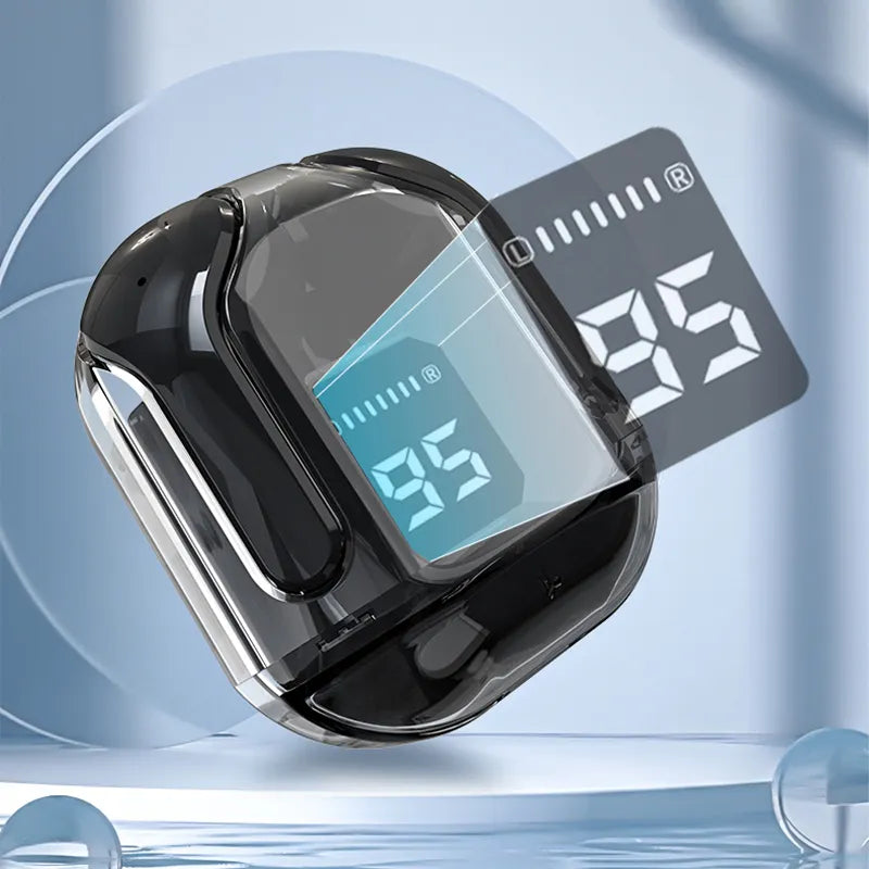 Air39 Wireless Earbuds Crystal Clear Sound, Bluetooth 5.3, Transparent Case