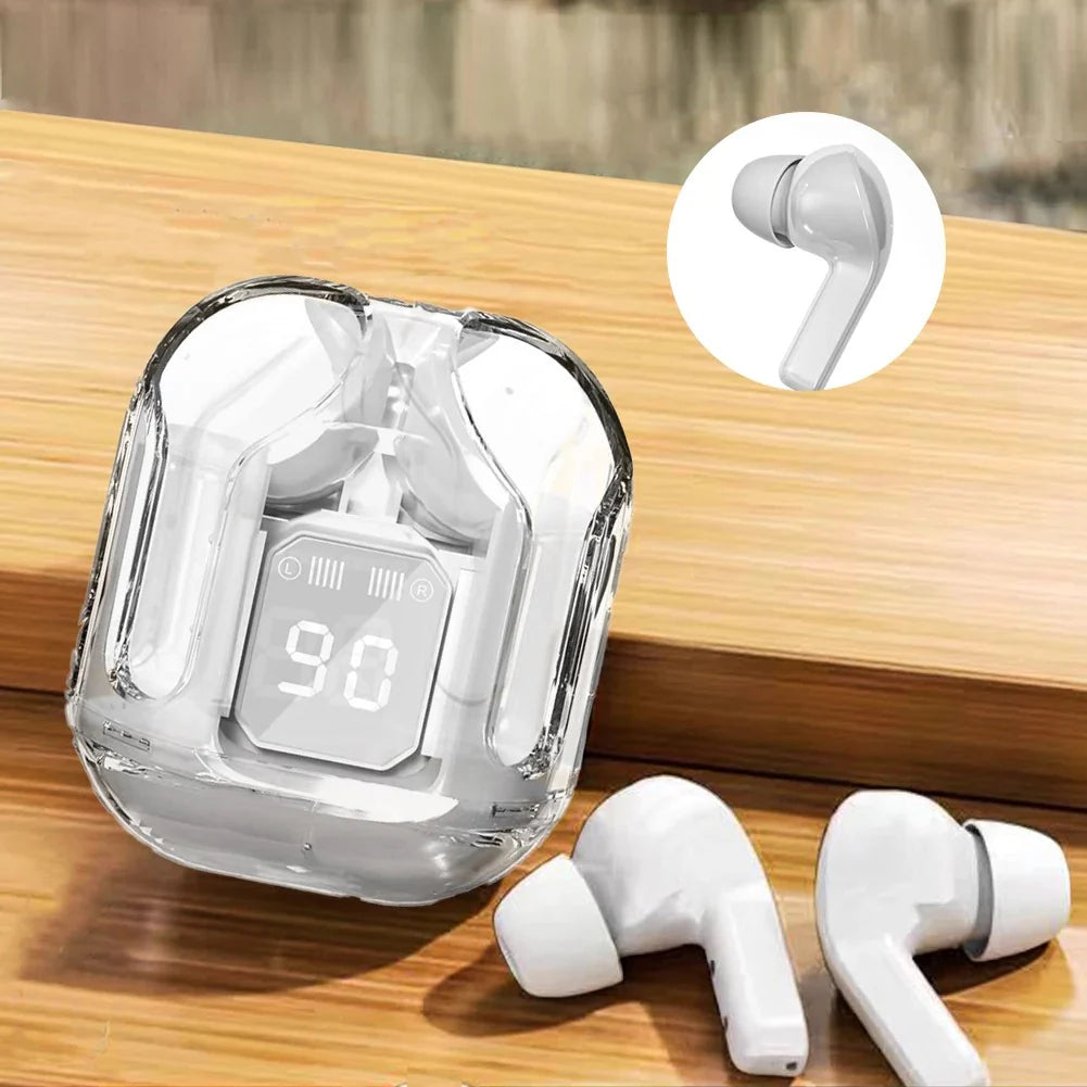 Air39 Wireless Earbuds Crystal Clear Sound, Bluetooth 5.3, Transparent Case