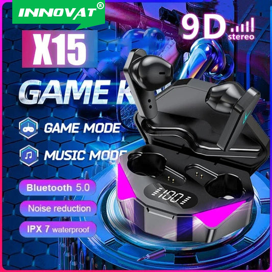 X15 TWS Wireless Earbuds Bluetooth Earphones for Gaming Premium Headset