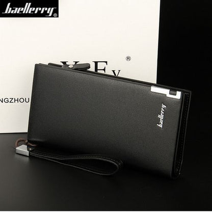 Men’s Long Wallet Slim Leather Long Purse - Ultra Slim and Business Luxurious