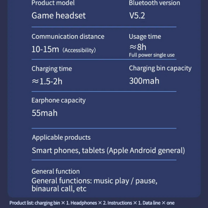 N35 Earbuds TWS Wireless Earphones N35 Gaming Earbuds 9D Bluetooth 5.2