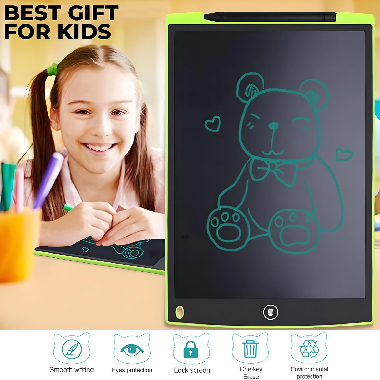 LCD Writing Tablet 8.5 Inch - Multicolor Drawing tablet- writing Digital Pad
