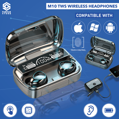 M10 TWS Wireless Headphones Earbuds Touch Control With High Quality