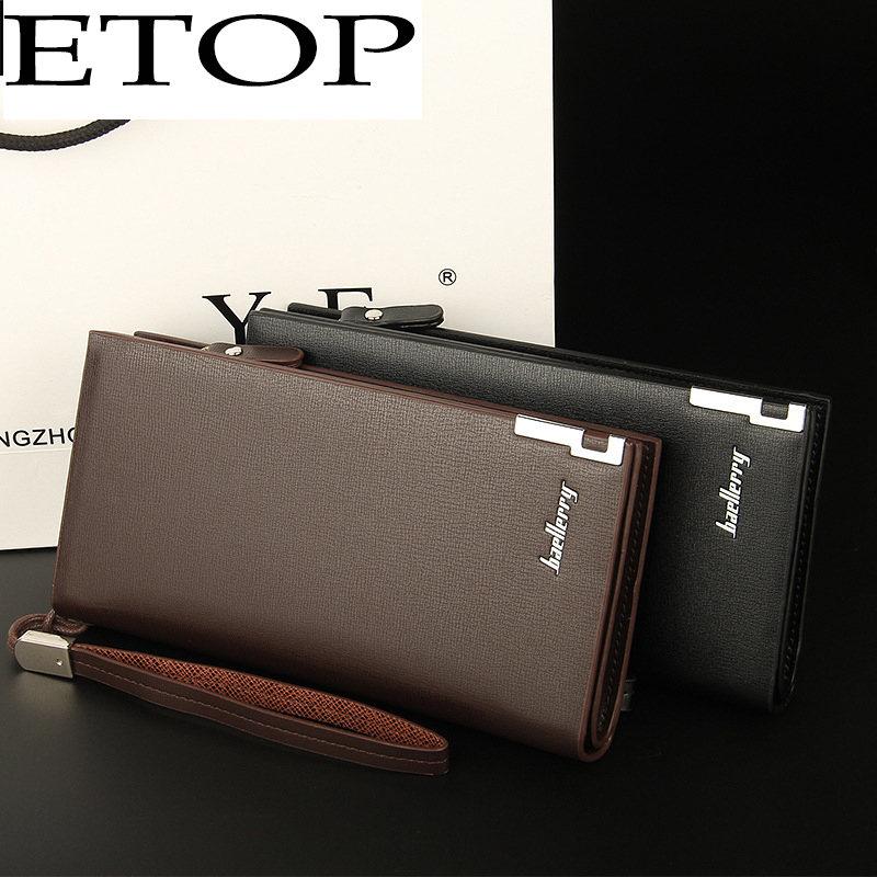 Men’s Long Wallet Slim Leather Long Purse - Ultra Slim and Business Luxurious