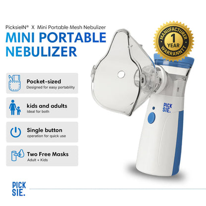 Mesh Portable Nebulizer Machine & Mask for Kids and Adults Inhaler Nebulizer